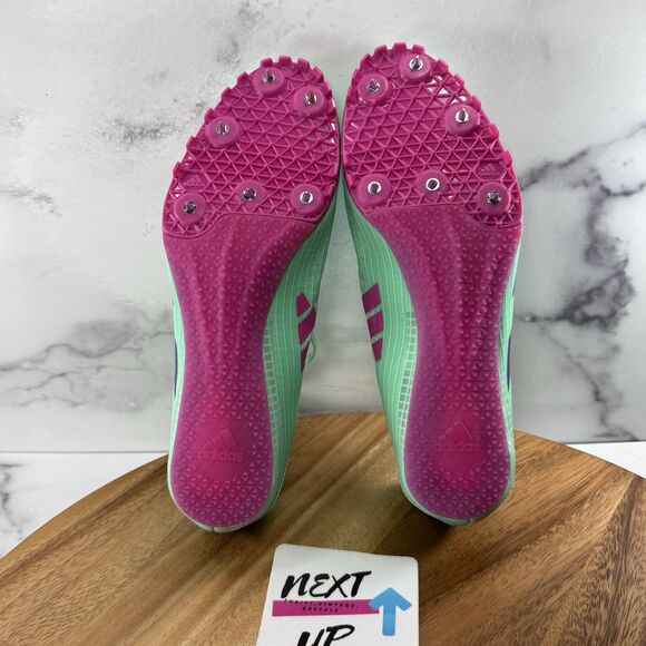 Men's size 7.5-Adidas Sprintstar GV9067 Track Spikes Shoes Celadon-Turquoise NEW - Picture 6 of 9